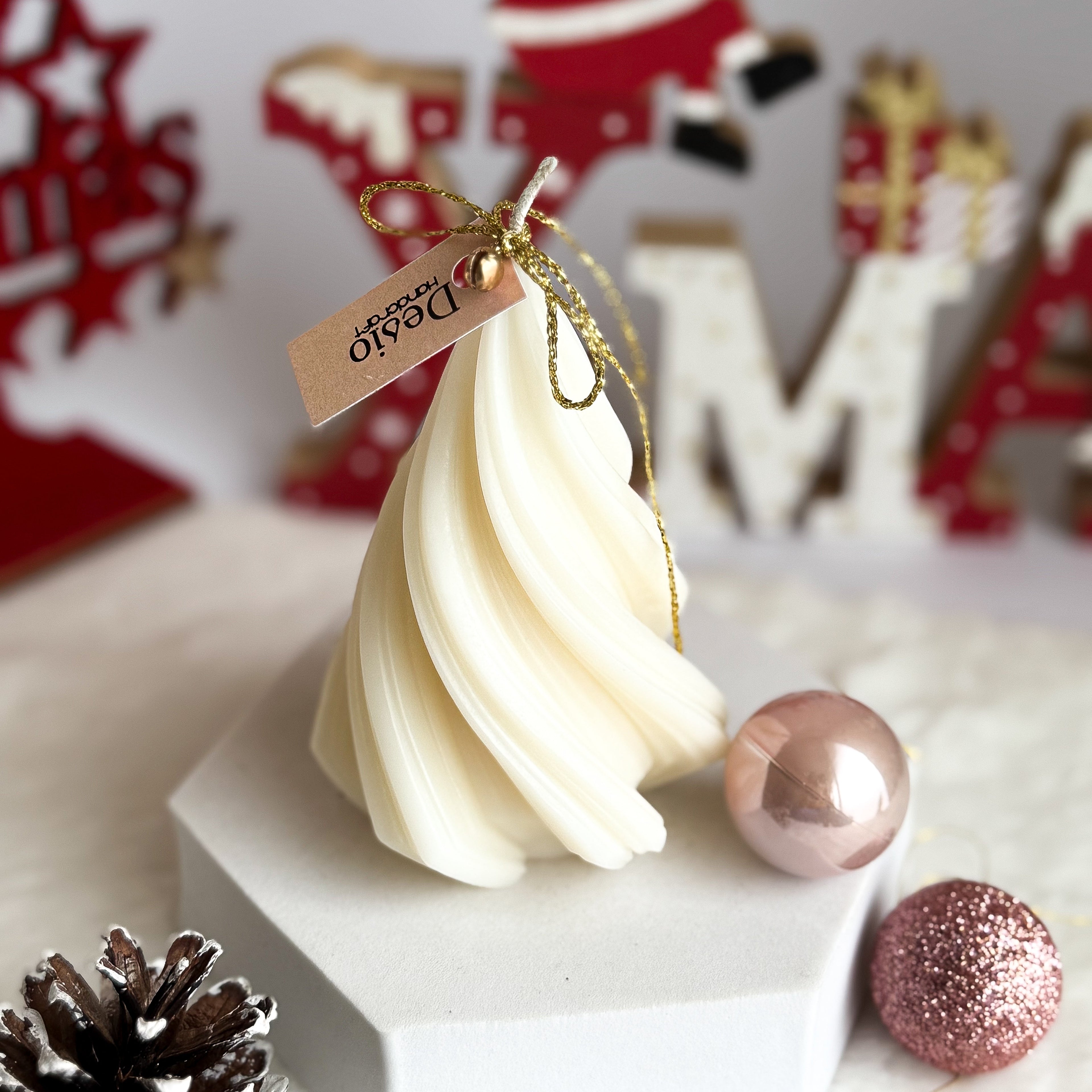 Χριστουγεννιάτικο Κερί - 3D Στριφογυριστό Δέντρο