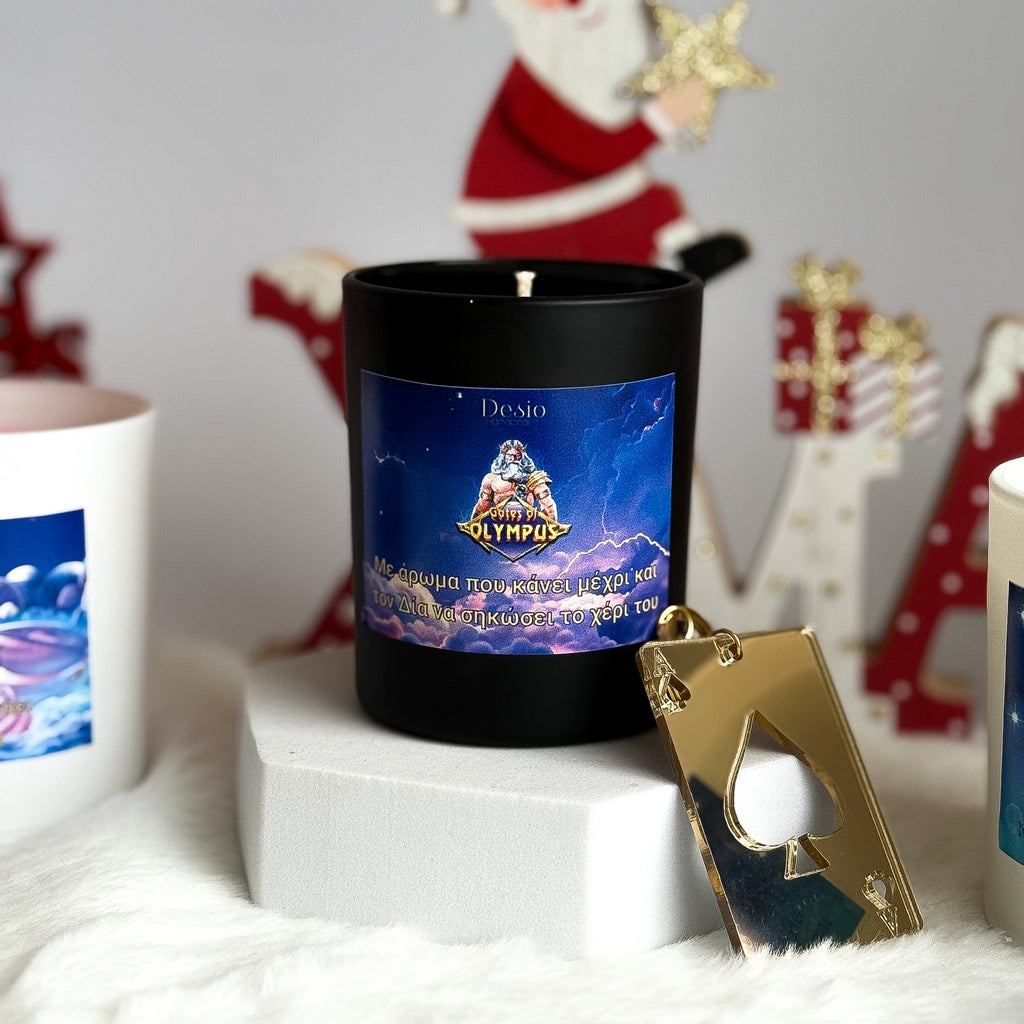 Χιουμοριστικό Κερί Secret Santa με Σχέδια Slot Games – Δώρο με Μπρελόκ