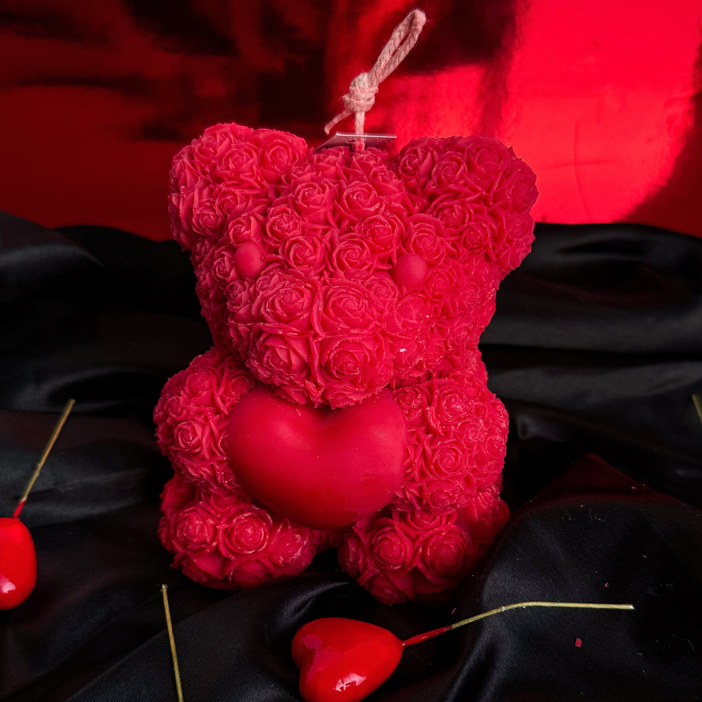 Κέρινος Αρκούδος XL & L – Χειροποίητο Διακοσμητικό Κερί