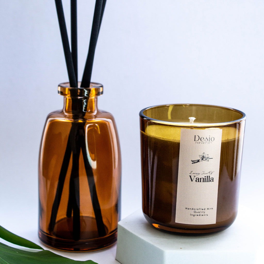 Σετ Αρωματικό Diffuser Χώρου 250ml & Αρωματικό κερί σε Γυάλινο Δοχείο