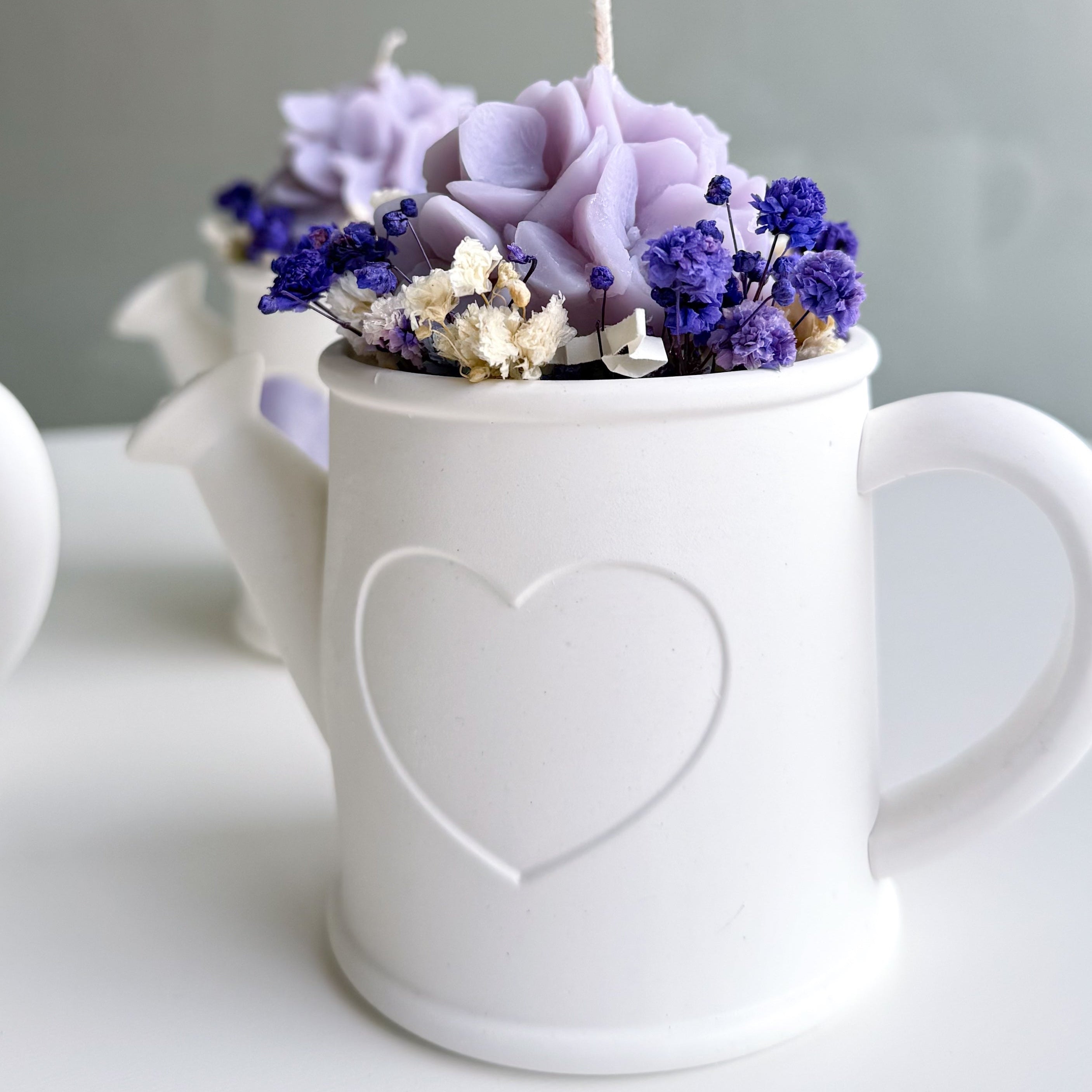 Πορσελάνινο Ποτιστήρι με Κέρινο Αρωματικό Λουλούδι