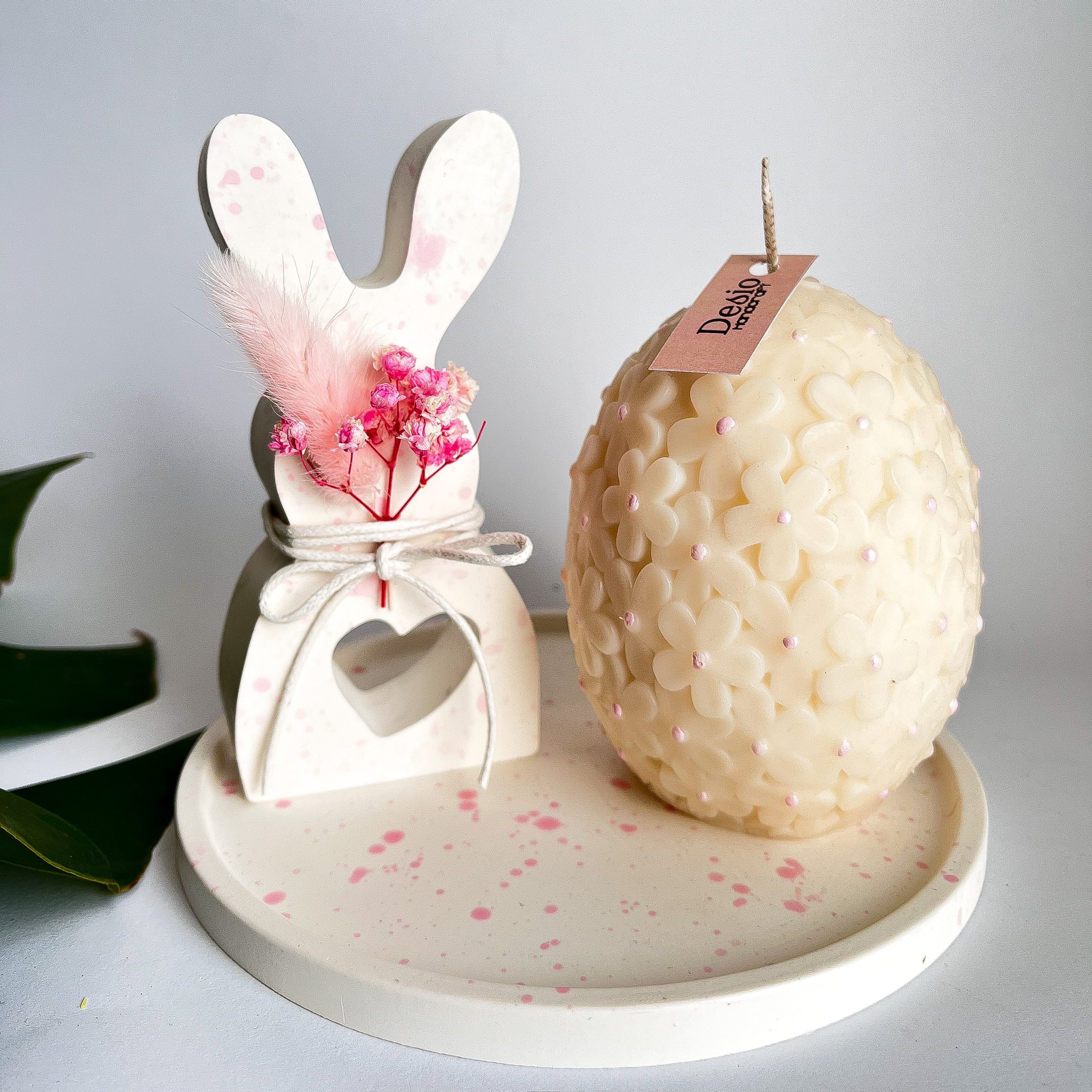 Πασχαλινό Σετ Διακόσμησης με Κουνελάκι και Κέρινο Αυγό