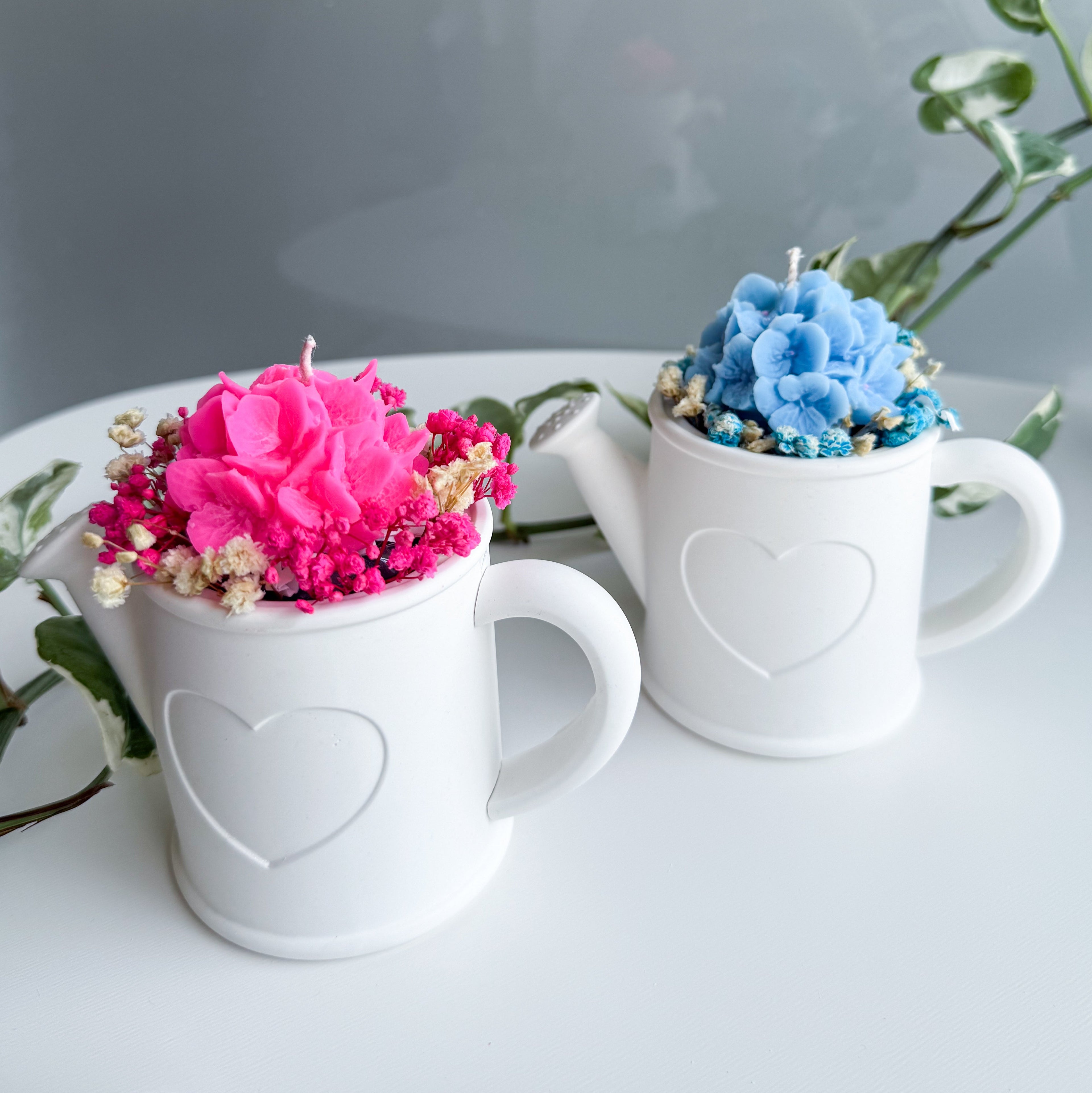 Πορσελάνινο Ποτιστήρι με Κέρινο Αρωματικό Λουλούδι